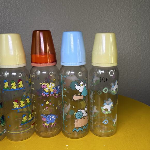 Vintage 90s Baby Bottle No Nipples Plastic Playskool Cribbage Luv N ‘play - Picture 8 of 13